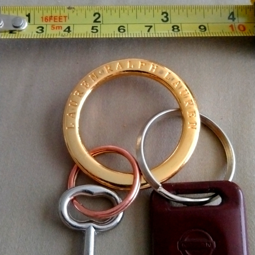 Lauren Ralph Lauren Gold (color) key chain ring 1S - Picture 2 of 5